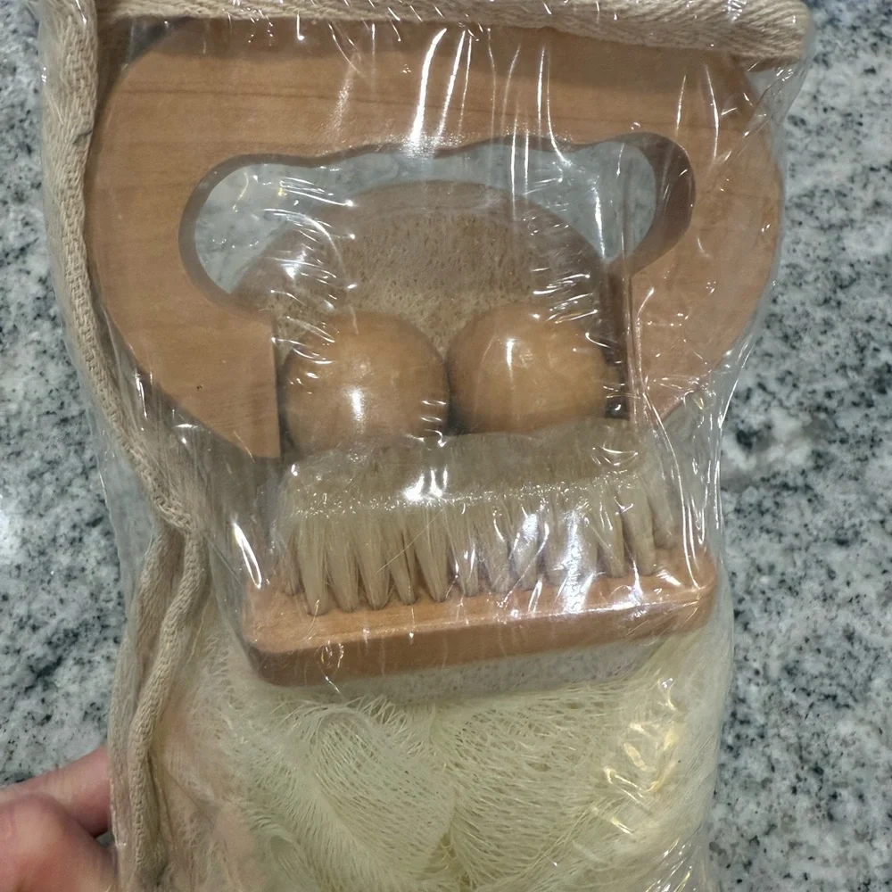Wooden Bath Accessories Set